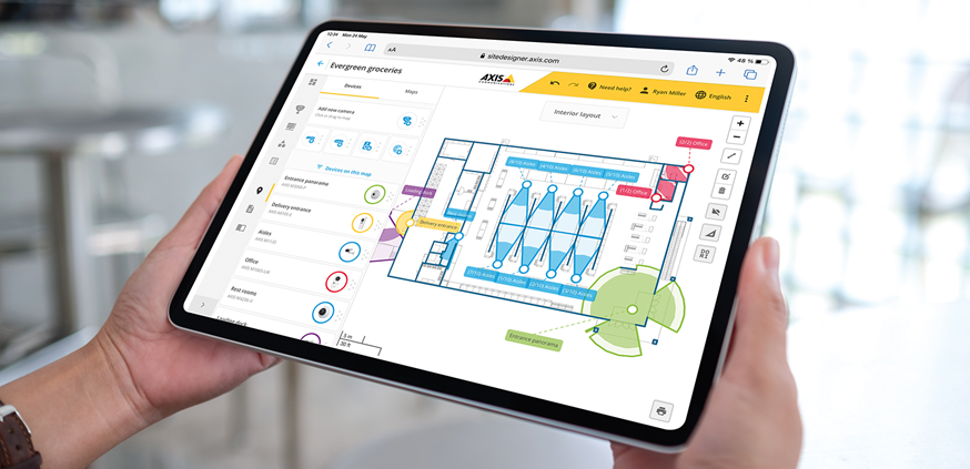 Progettazione della videosorveglianza più semplice e veloce con Axis Site Designer
